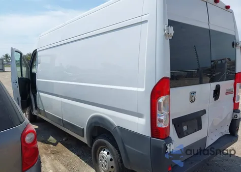 2017 Ram Promaster 2500 High Roof 159 Wb из США, поврежденный, VIN 3C6TRVDG1HES46842